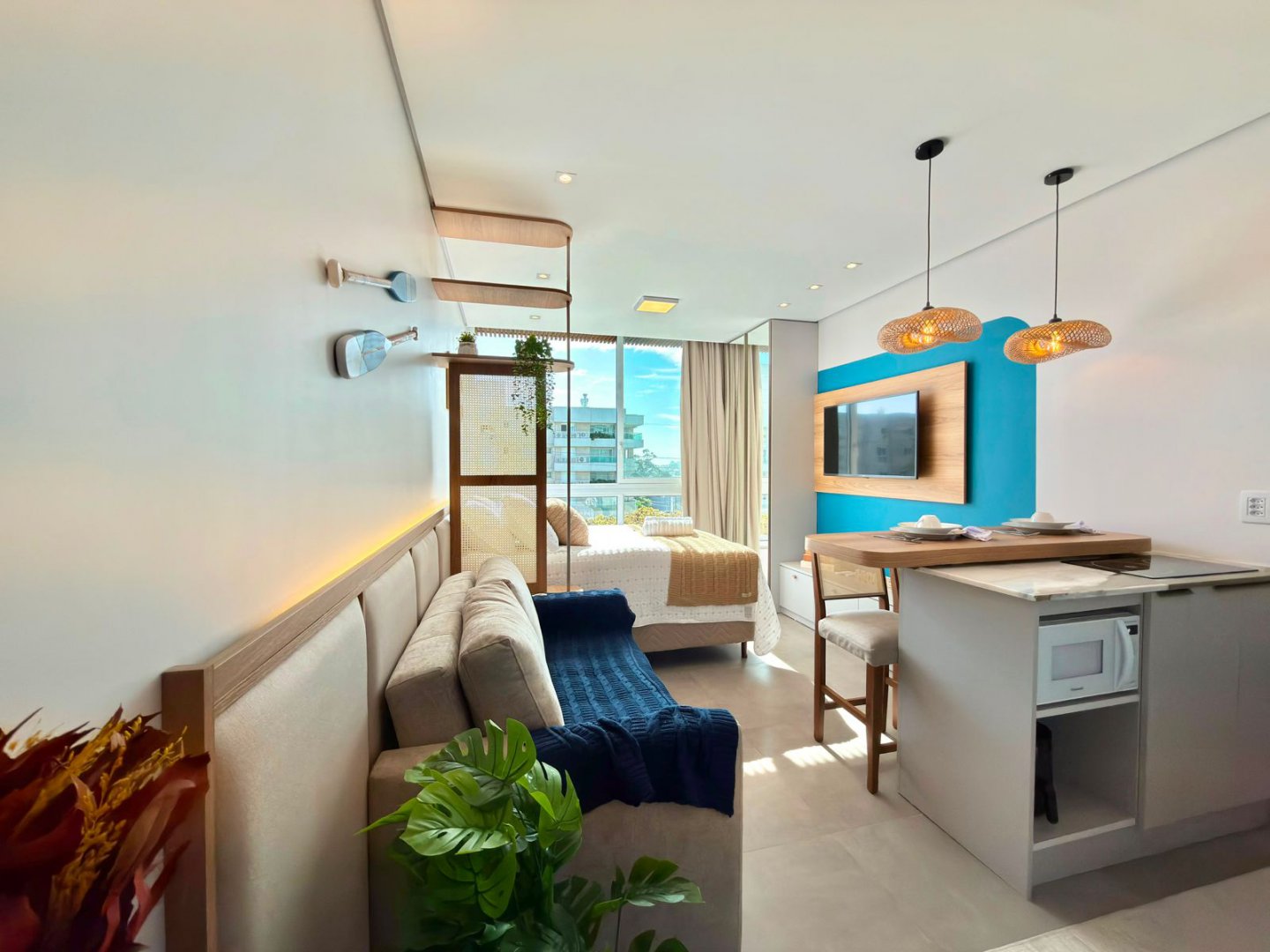 Loft Mobiliado no Edificio Livin Resort House em Atlântida Xangri-Lá